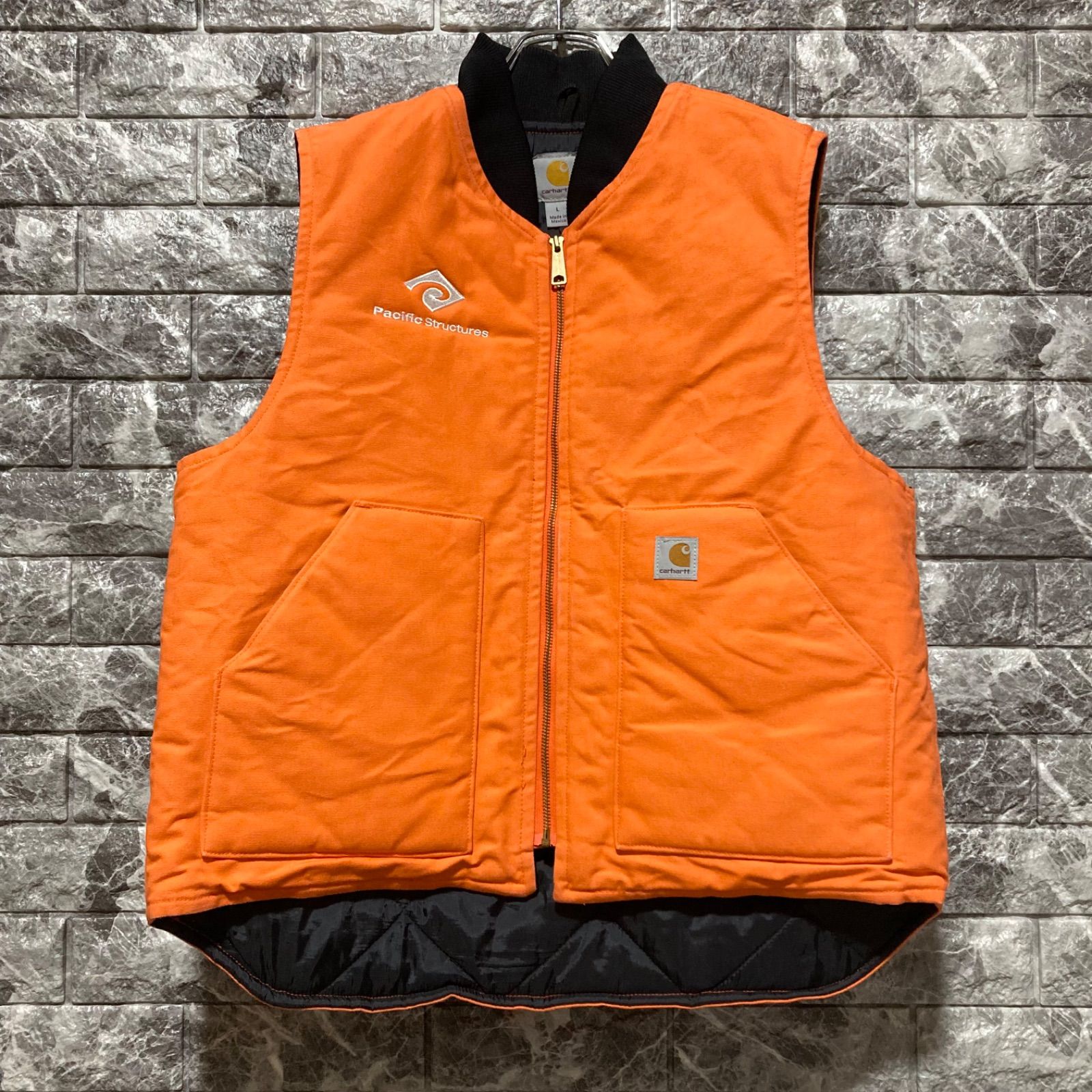 CARHARTT ダックベスト L オレンジ カーハート DUCK VEST - メルカリ