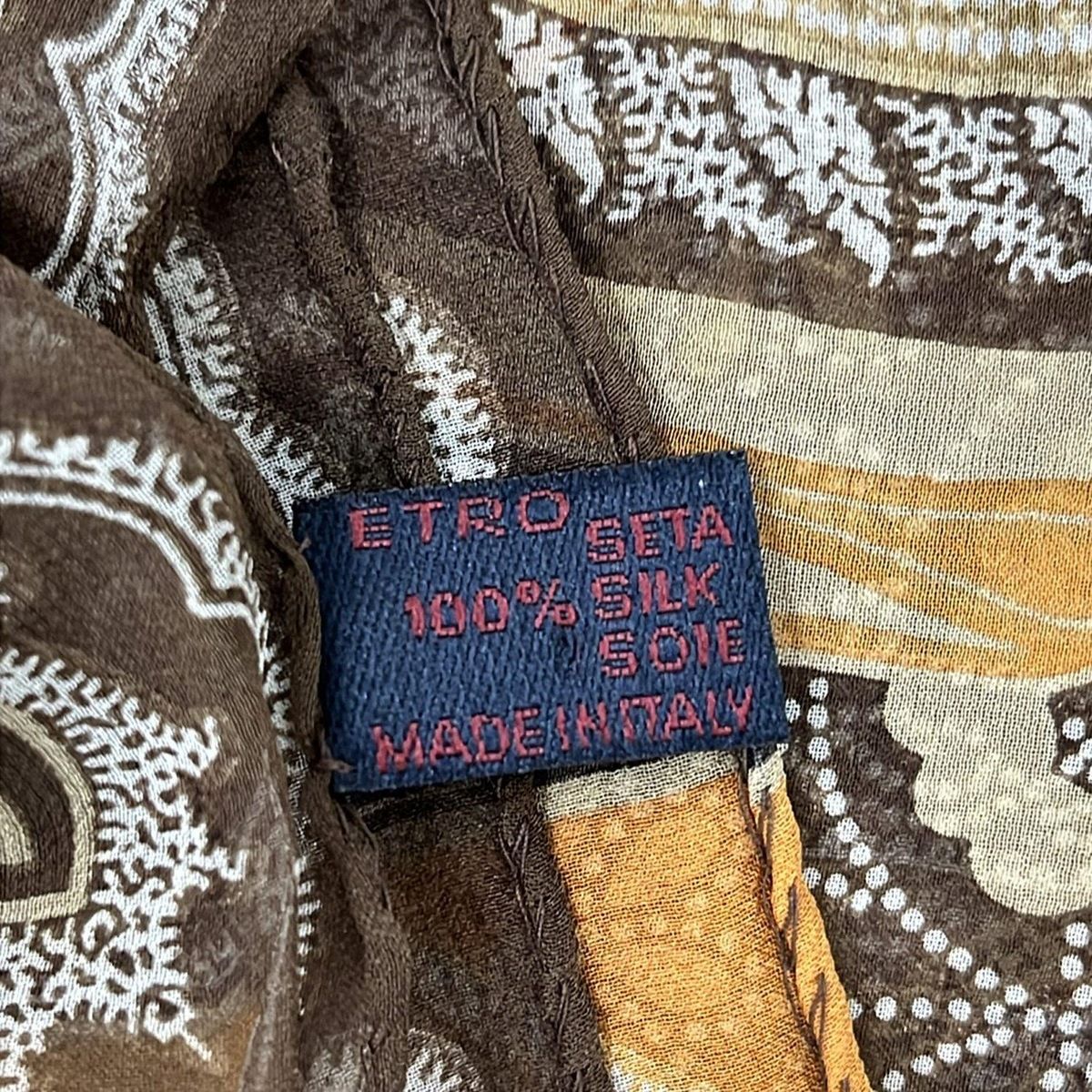 ETRO(エトロ) ストール(ショール)美品 - ダークブラウン×ブラウン