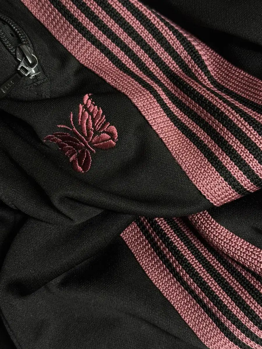 Needles ニードルズ トラックパンツ ポリ スムース ブラック 黒Ping L