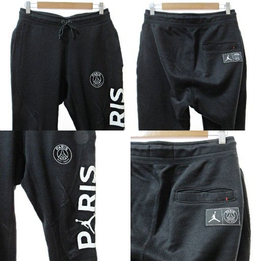 ナイキ NIKE ジョーダン Jordan × PSG Paris Saint German セットアップ プルオーバー パーカー スウェット パンツ S 黒 1204 体育器具 用品 スポーツ