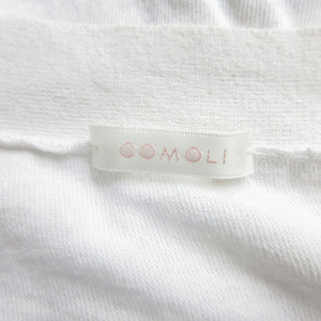 コモリ COMOLI 24SS コットン Vネックカーディガン 薄手 3 白 ホワイト