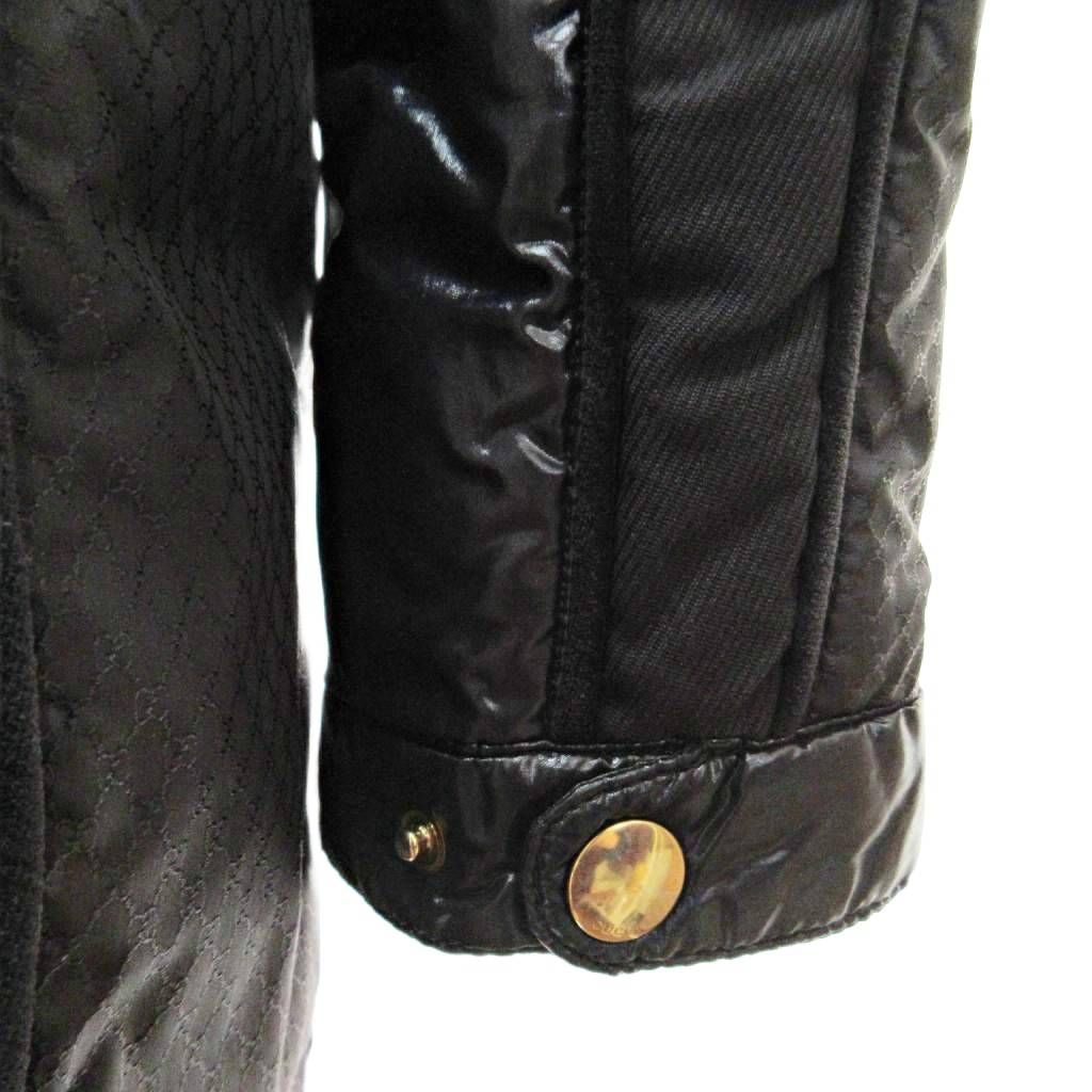 グッチ GUCCI GG柄 ダウンコート ダウンジャケット フーディ 36 黒