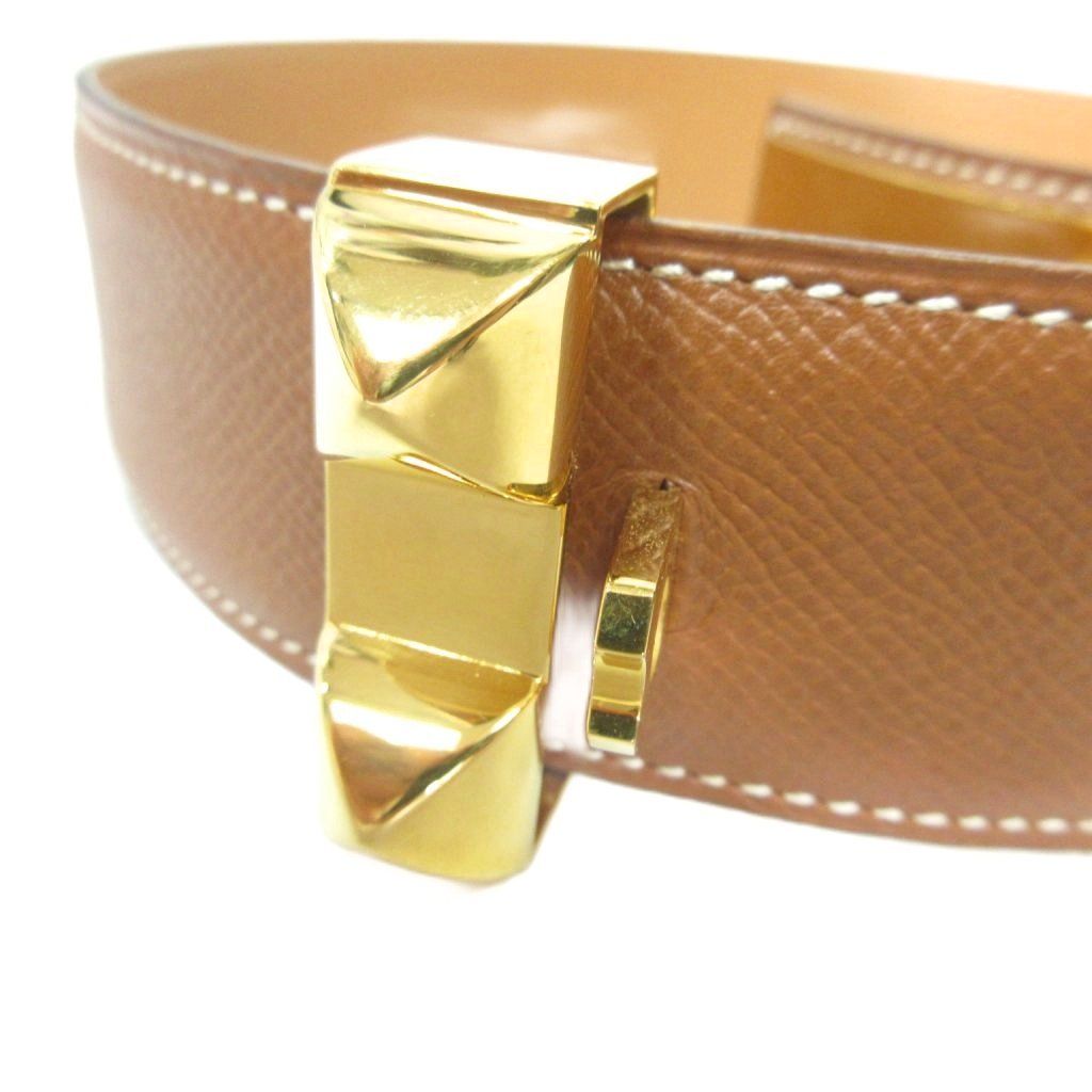 エルメス HERMES メドール コリエドシアン ベルト レザー ゴールド金具