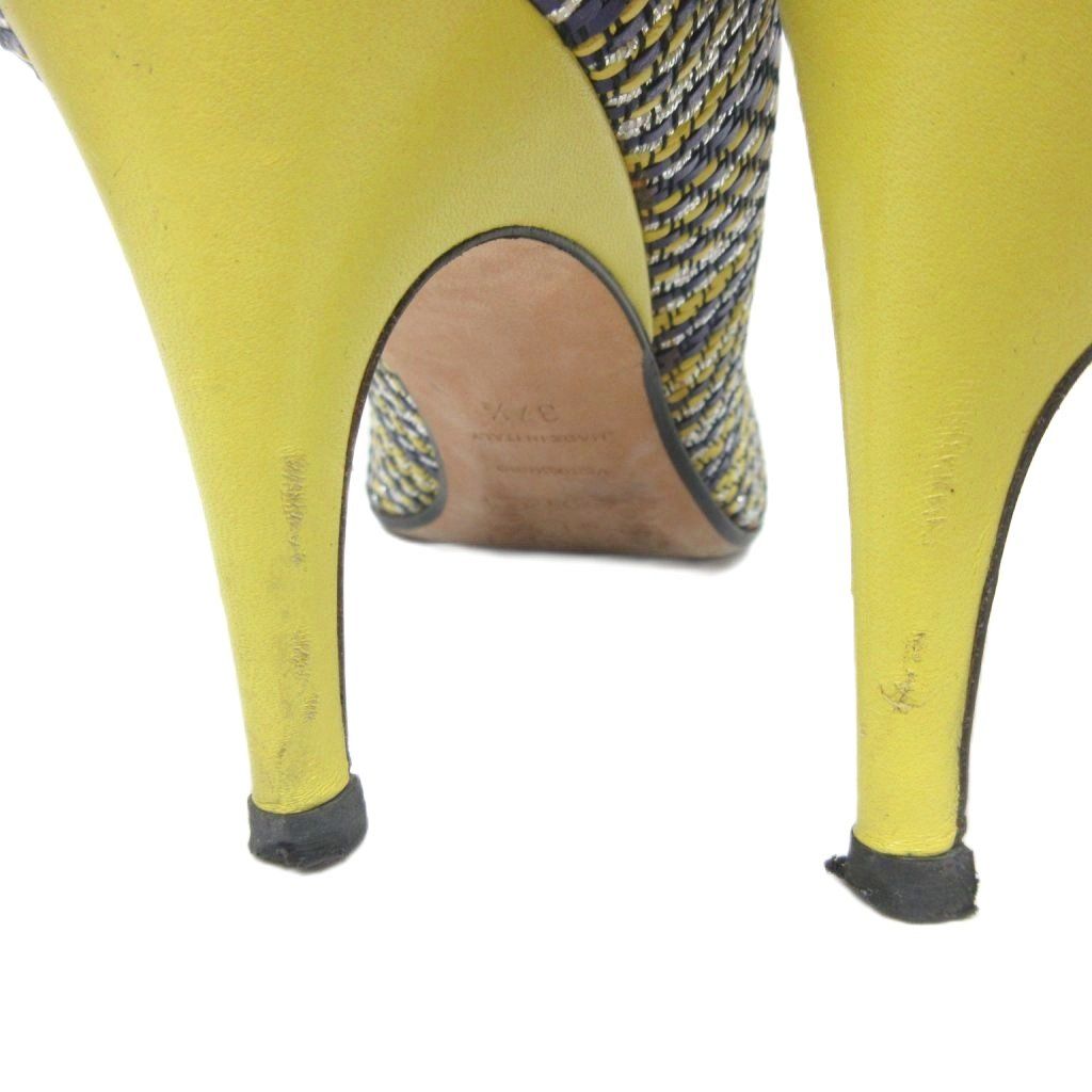 セルジオロッシ Sergio rossi SR1 パンプス 編み込み レザー ポイン