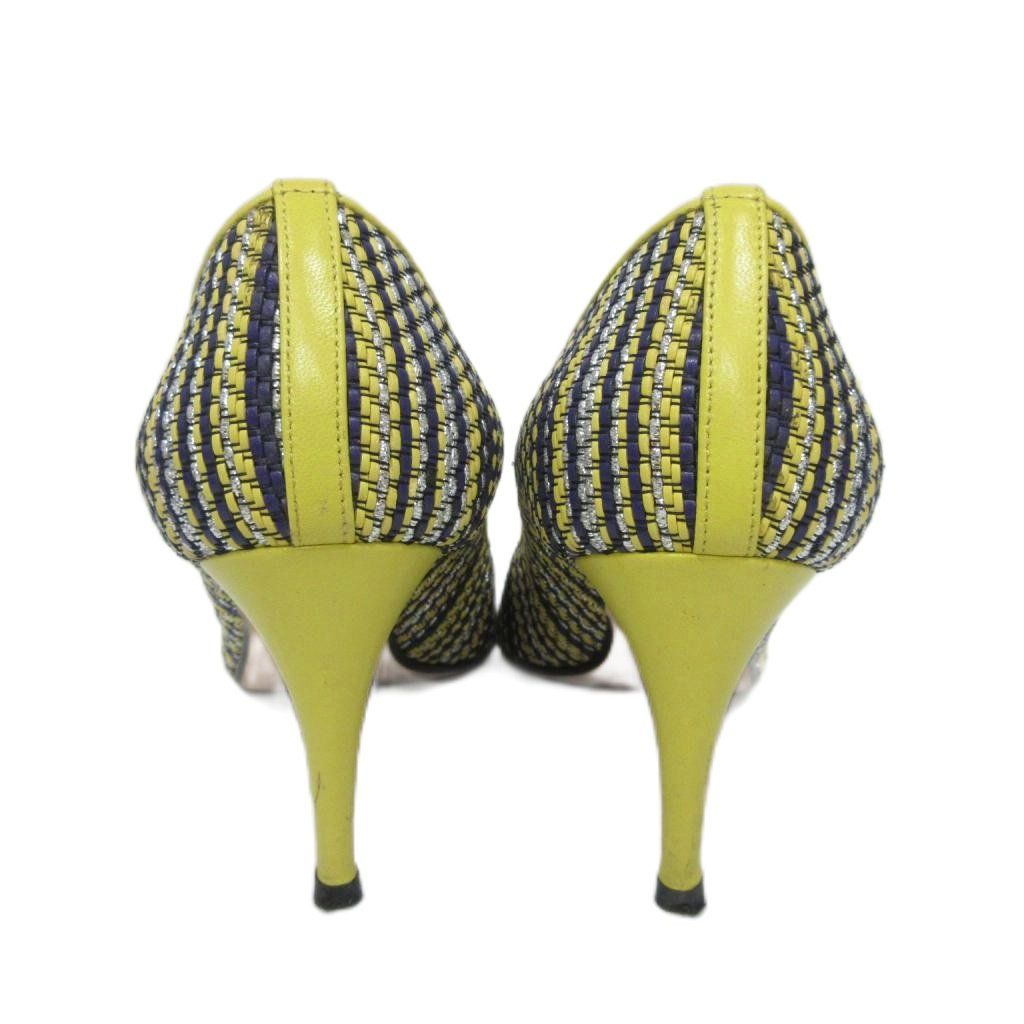 セルジオロッシ Sergio rossi SR1 パンプス 編み込み レザー ポイン