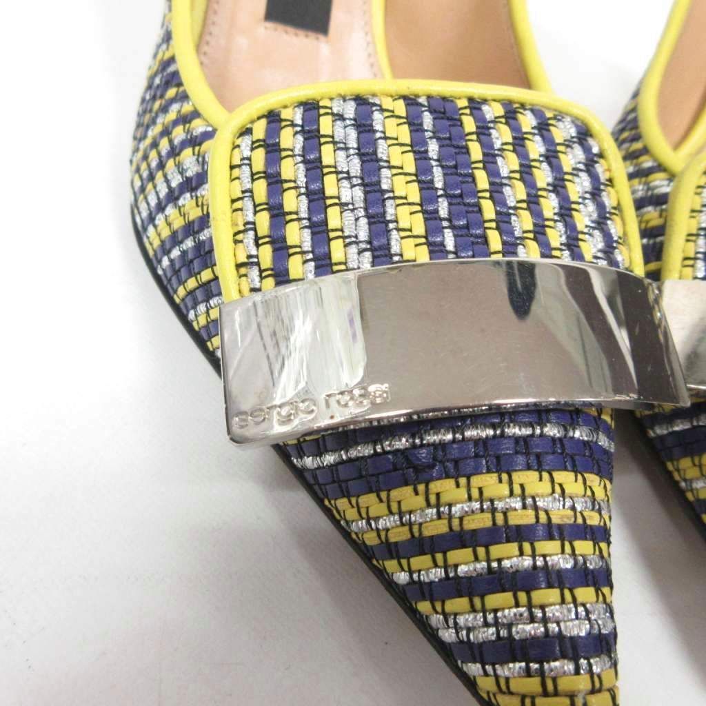 セルジオロッシ Sergio rossi SR1 パンプス 編み込み レザー ポイン