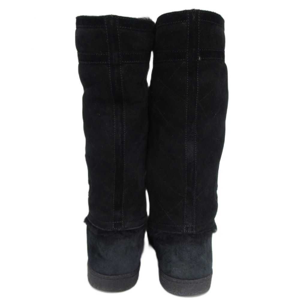 シャネル CHANEL マトラッセ ムートン ロングブーツ ココマーク G26557