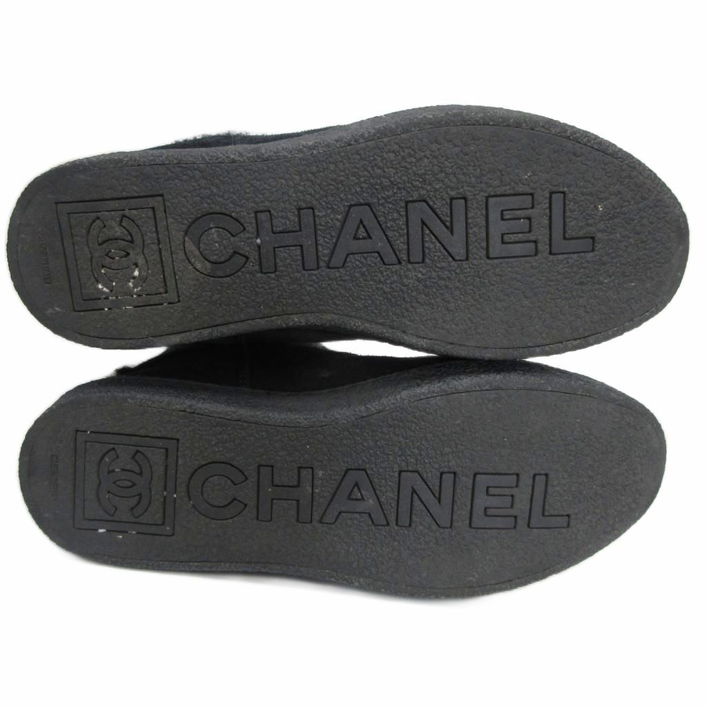 シャネル CHANEL マトラッセ ムートン ロングブーツ ココマーク G26557