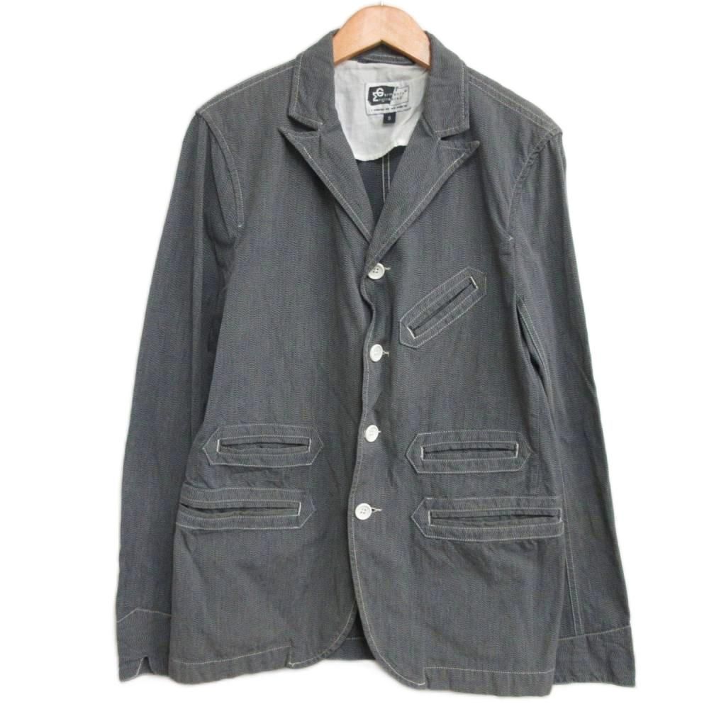 エンジニアードガーメンツ Engineered Garments 00s マルチポケットジャケット カバーオール ワークジャケット S グレー IBO86