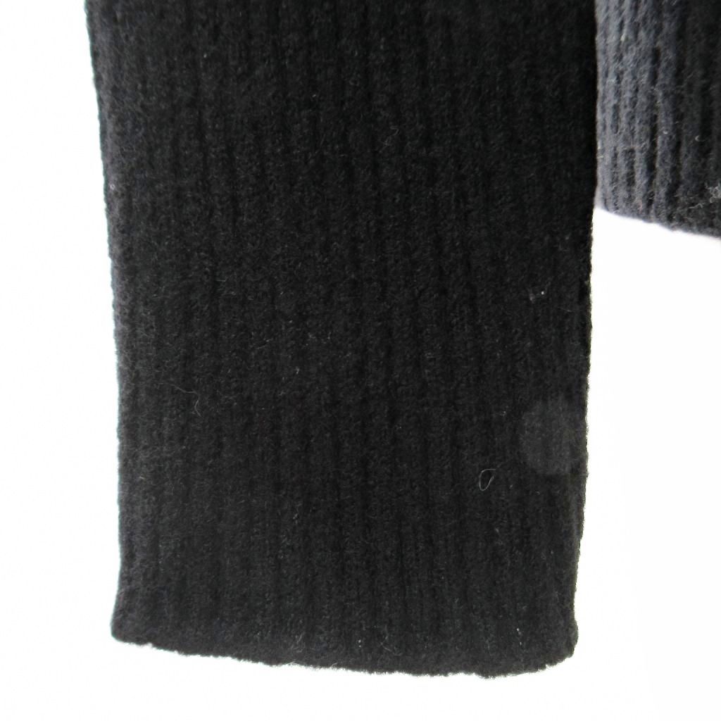 ヨウジヤマモト　黒のタートルネック長袖セーター ヨウジヤマモト YOHJI YAMAMOTO FEMME タートルネック ニット セーター