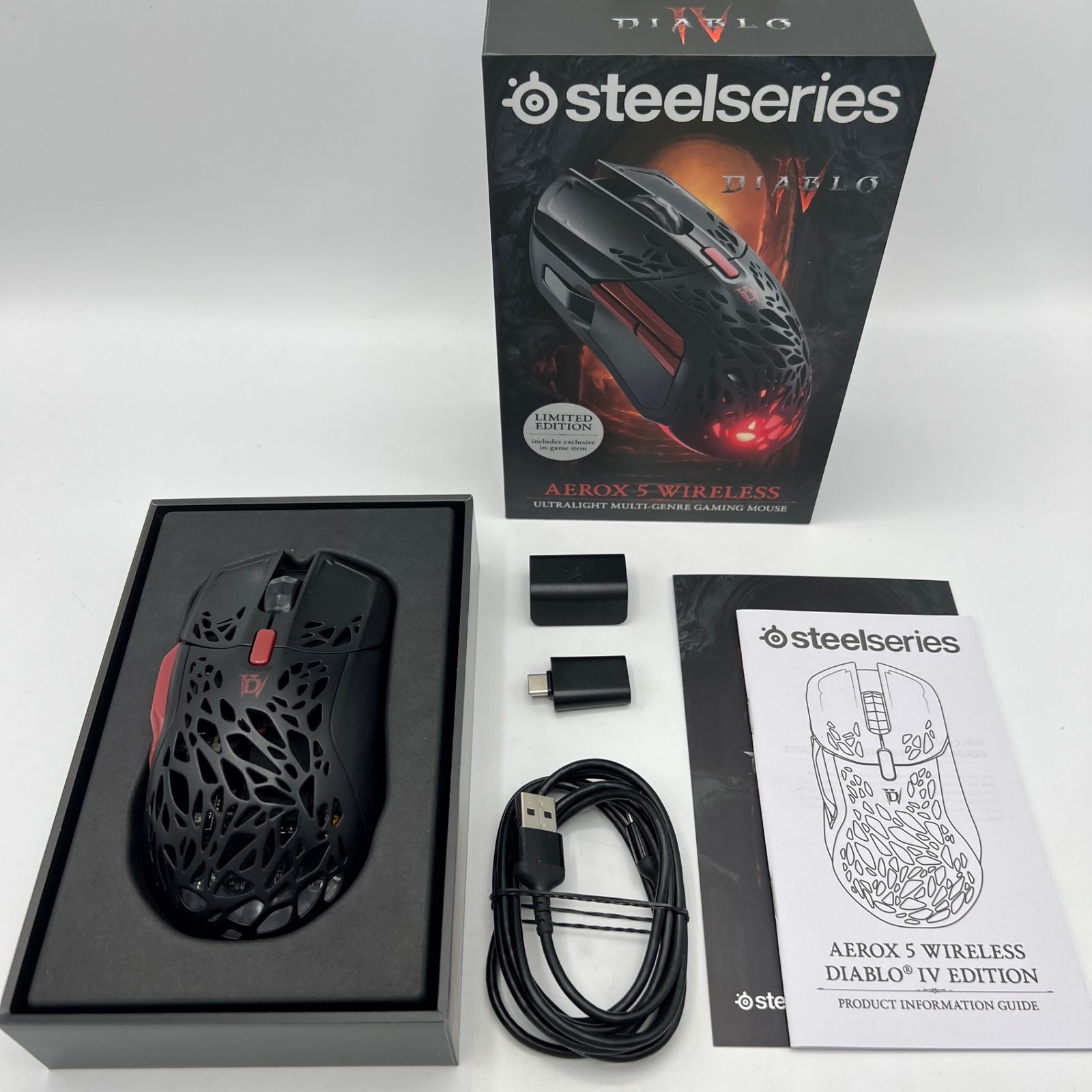 steelseries Aerox 5 Wireless WL Diablo IV 62403 ゲーミングマウス スティールシリーズ 本体
