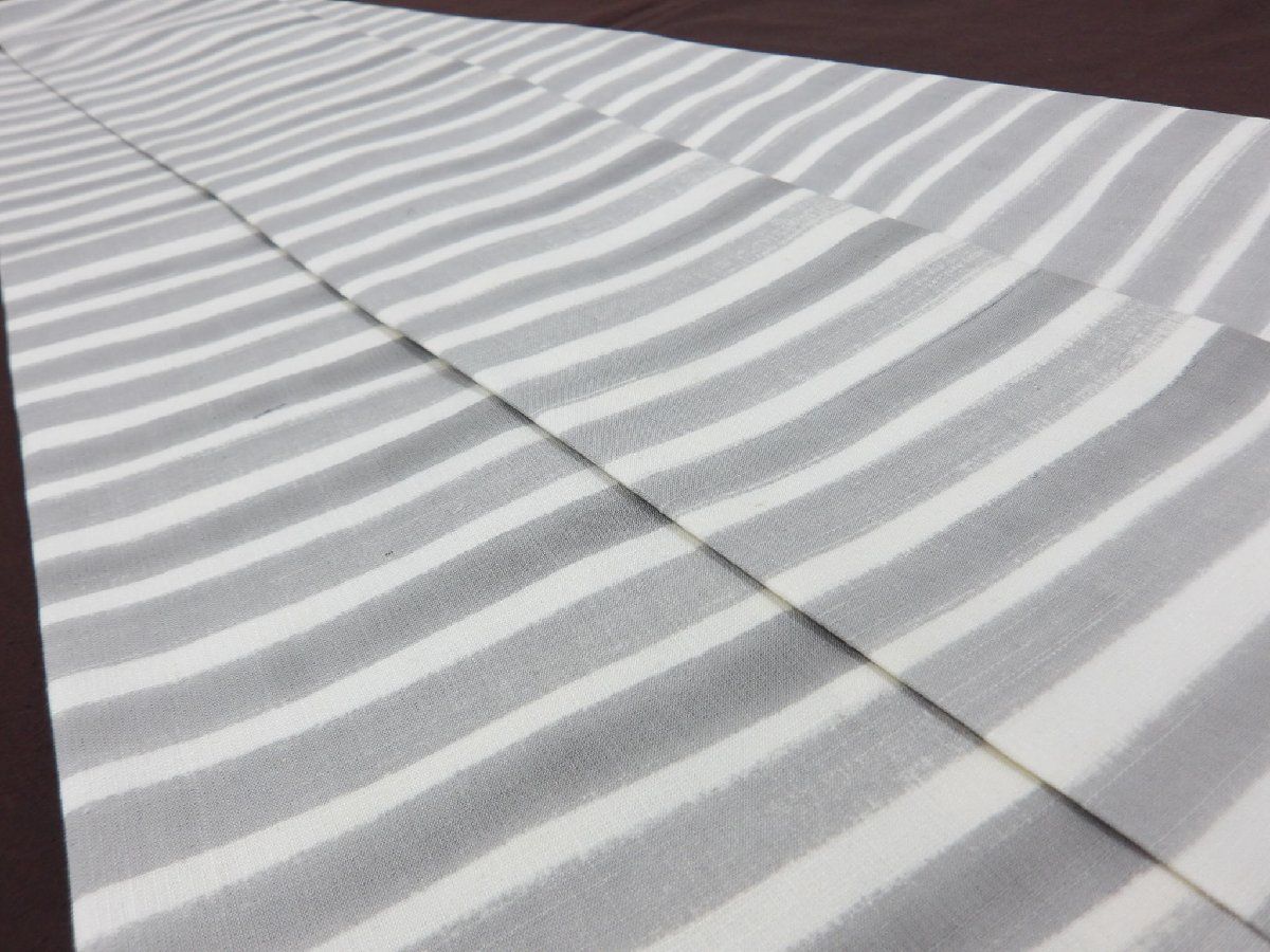 P 41154 超モダン 墨染 紬地 半巾帯 仕立て上がり品 t