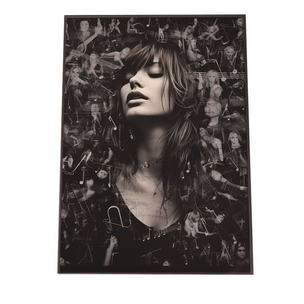 【B1サイズ（約73x103cm）】【lh-poster-2011】【フレーム付き】ガールズフォト ポスター 女性モデル ウーマンアートポスター インテリア ファッション 写真 モノクロ 白黒 アート モダン