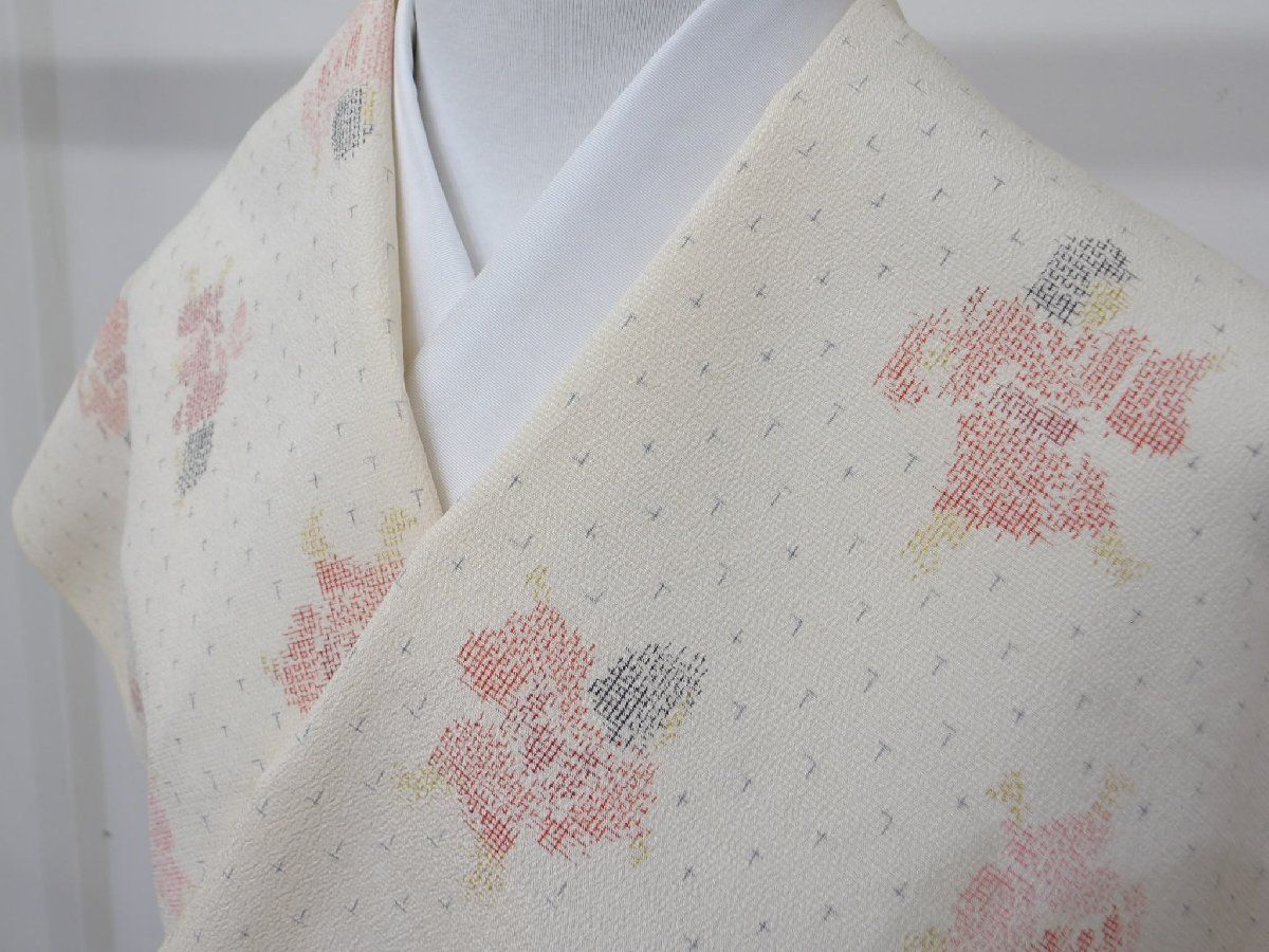  P 41170 塩沢お召 反物 t 紬 着物反物