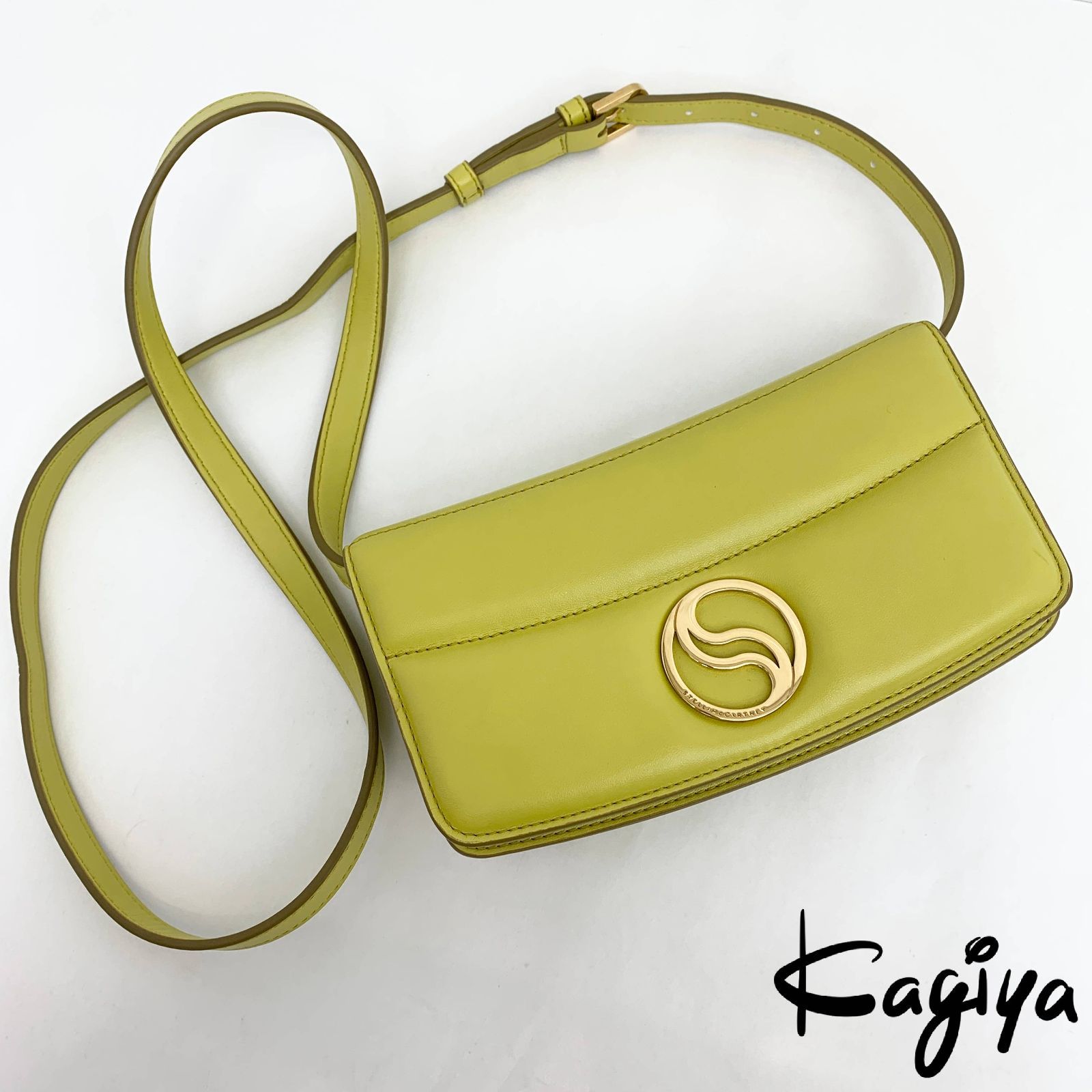 ステラマッカートニー STELLA McCARTNEY S-Wave レザー イエロー 黄色