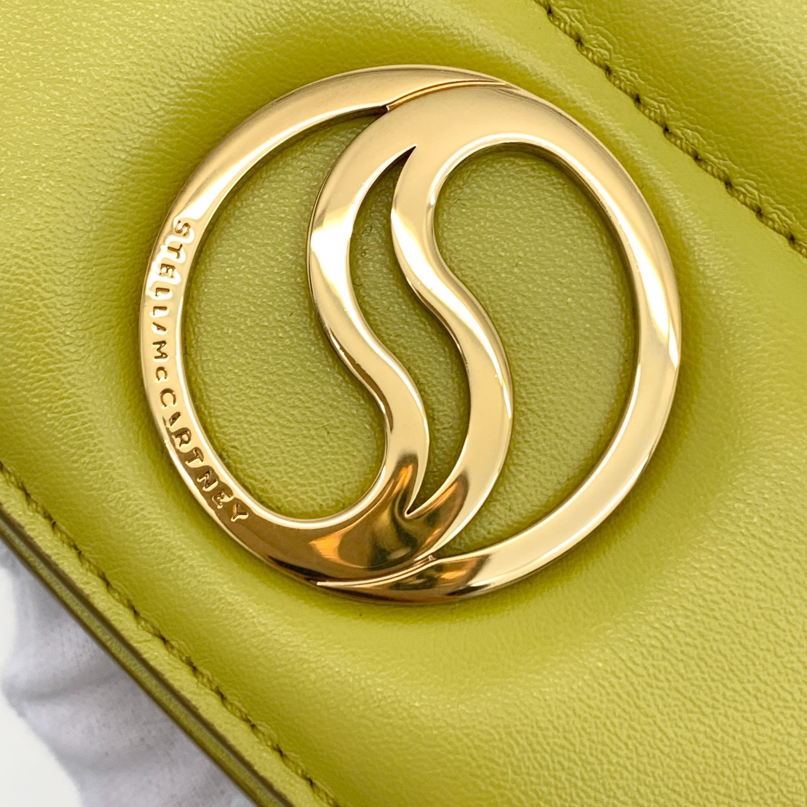 ステラマッカートニー STELLA McCARTNEY S-Wave レザー イエロー 黄色 