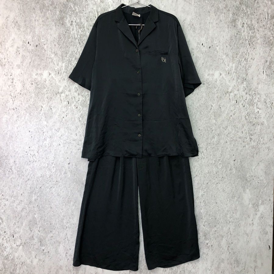 gelato pique ジェラートピケ サテン シャツ ロング パンツ NVY ネイビー ONESIZE □□