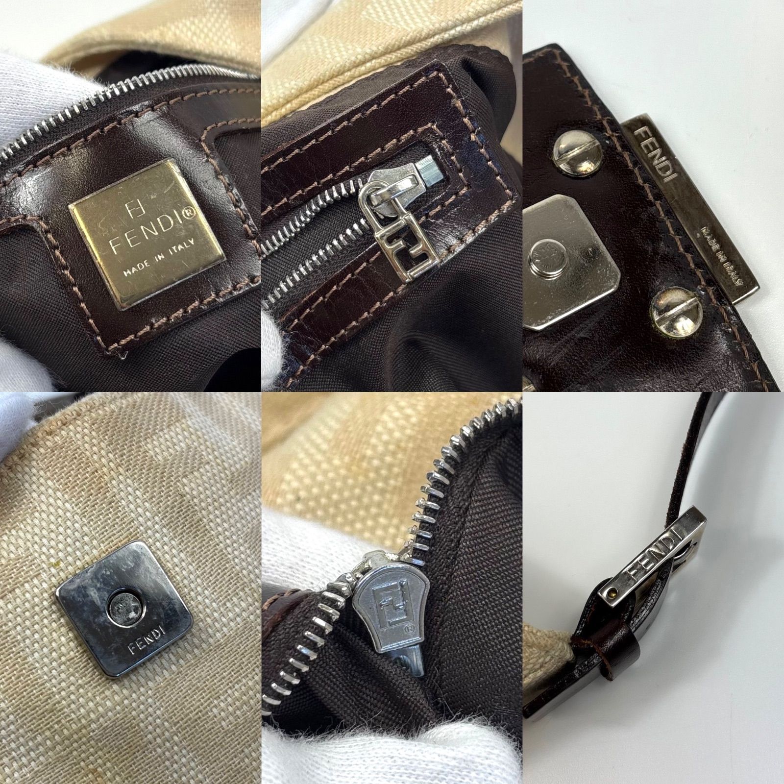 FENDI フェンディ マンマバケット ズッカ柄 ショルダーバッグ 肩掛け 