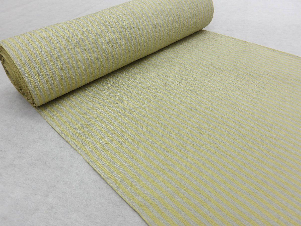 P 41169 樋口 隆司 作 小千谷絹縮 紬 反物 t