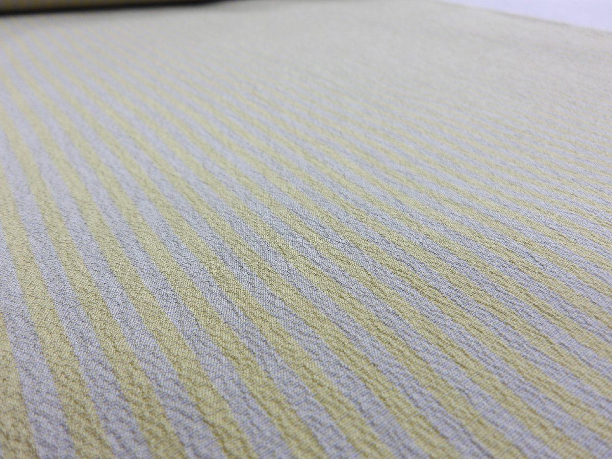 P 41169 樋口 隆司 作 小千谷絹縮 紬 反物 t