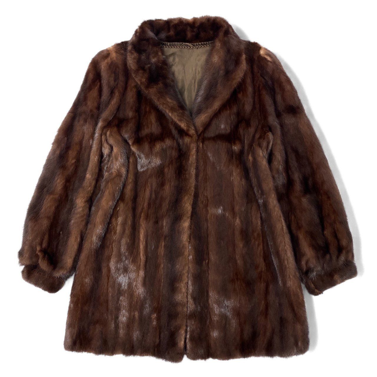 HIROKI SAGA MINK 毛皮コート 銀サガ ブラウン 9号 72L9 SAGA MINK サガミンク 銀サガ マホガニーミンク ロングコート