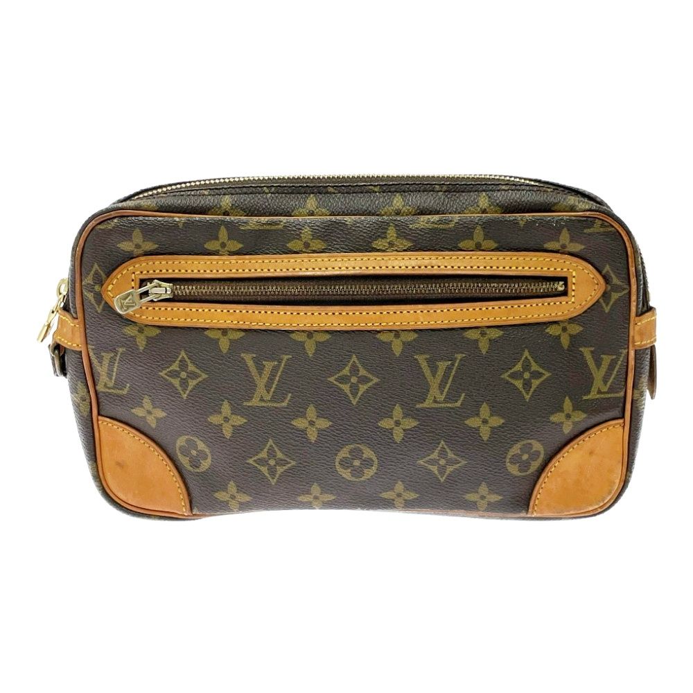 LOUIS VUITTON ルイ ヴィトン M 51825 モノグラム PVC マルリードラゴンヌGM セカンドバッグ ブラウン 530153