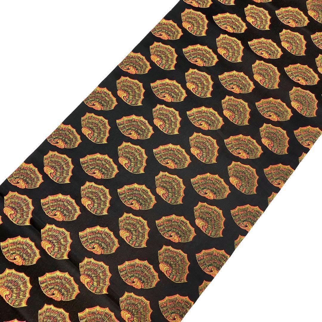 名古屋帯 龍村美術織物 彩貝紋様 金通し 黒色 O-3205 - メルカリ