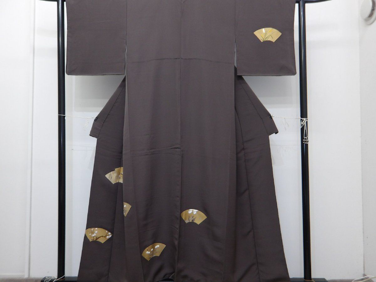 P 41168 真糊本友禅 手描き友禅 付下げ 袷 t