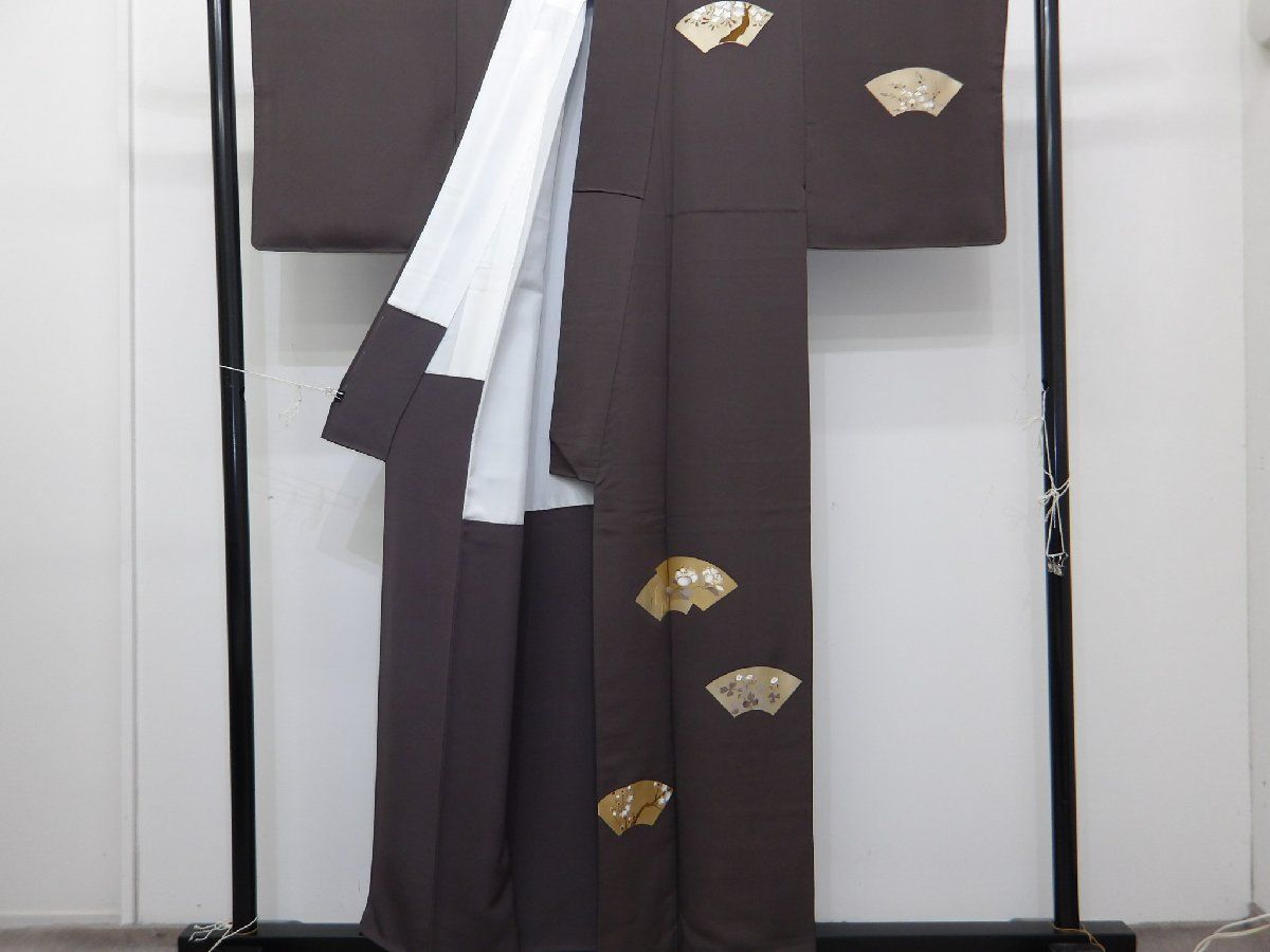 P 41168 真糊本友禅 手描き友禅 付下げ 袷 t