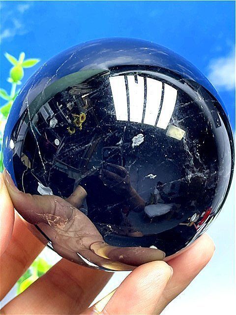 AAA級【魔除け】天然モリオン黒水晶丸玉B88C1/94C10C - メルカリ