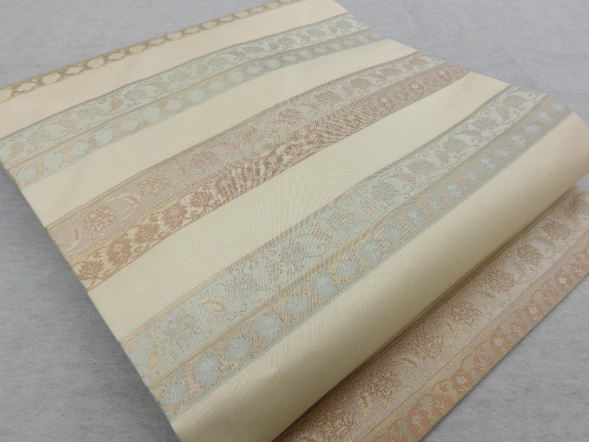 P 41156 お茶時にどうぞ 本引箔 名古屋帯 ♥仕立て上がり品 c