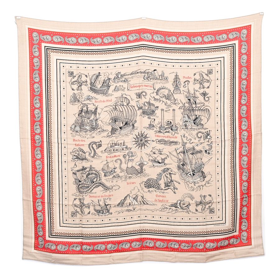 HERMES エルメス スカーフ カレジェアン140