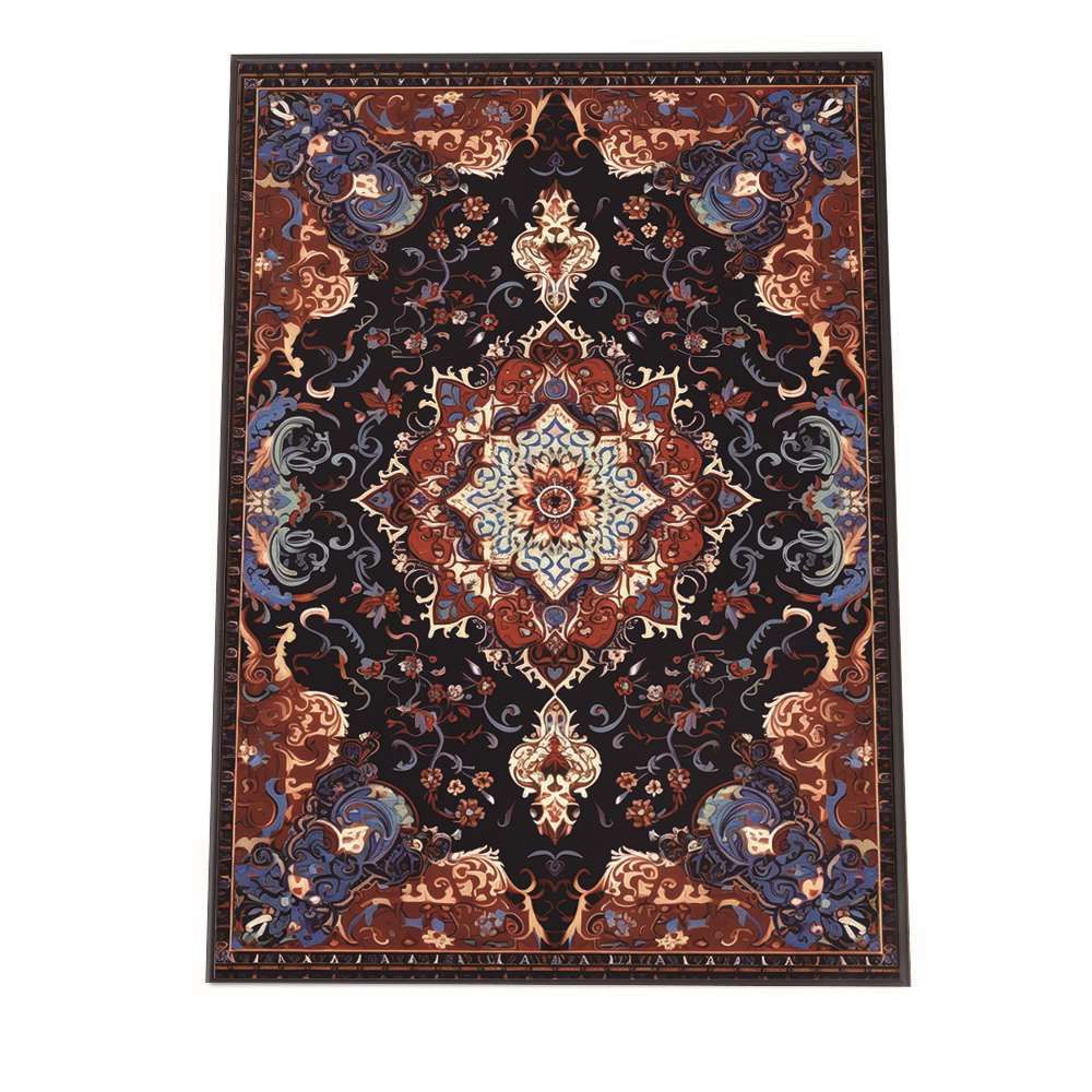 【B2サイズ（約51x73cm）】【lh-poster-2080】【フレーム付き】ペルシャ柄 Persia カーペット柄 絨毯 総柄 インテリア 渋い パターン 模様 ペイズリー モダン