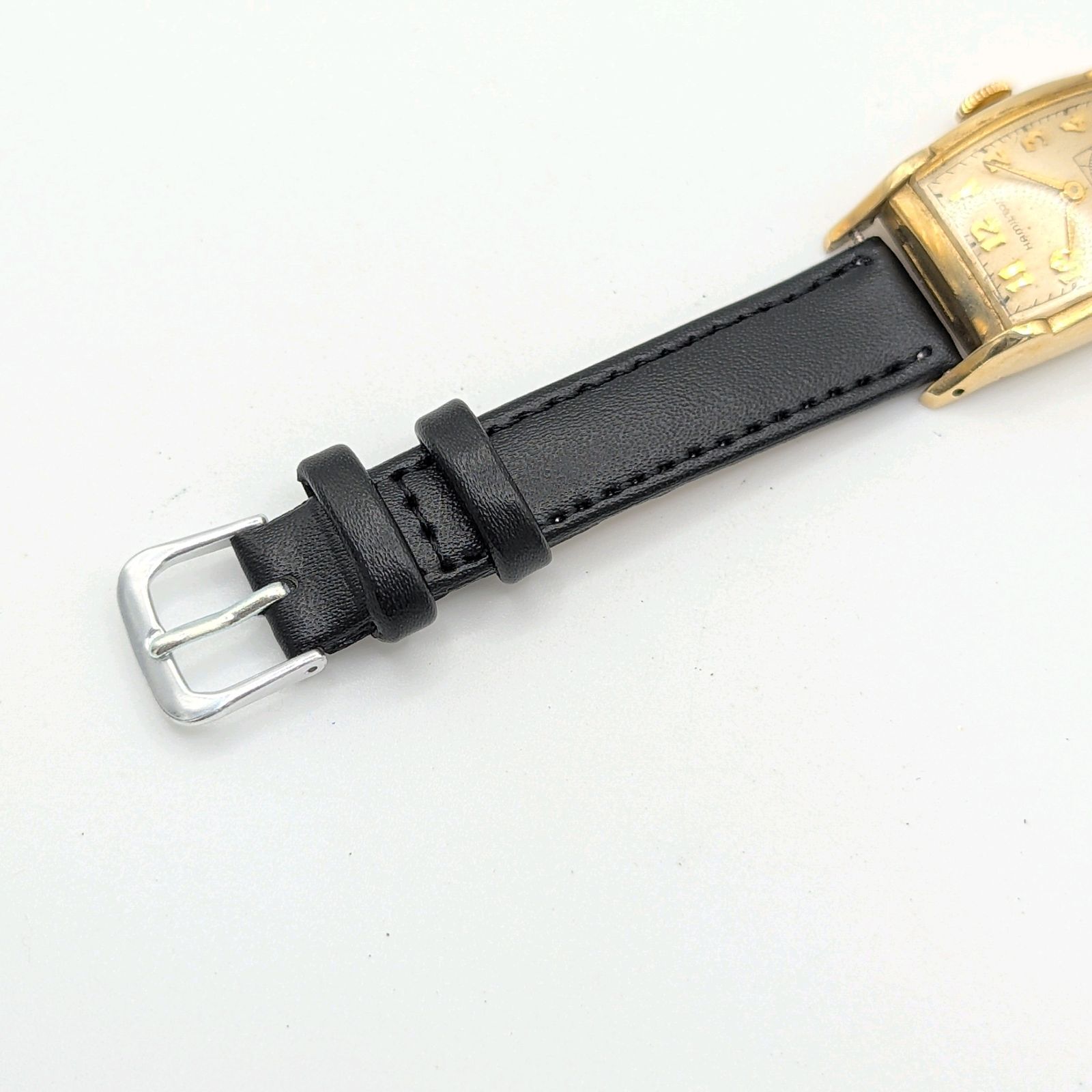 HAMILTON Watch Hand-Winding Ladies Square Gold Y2K 50S Vintage 