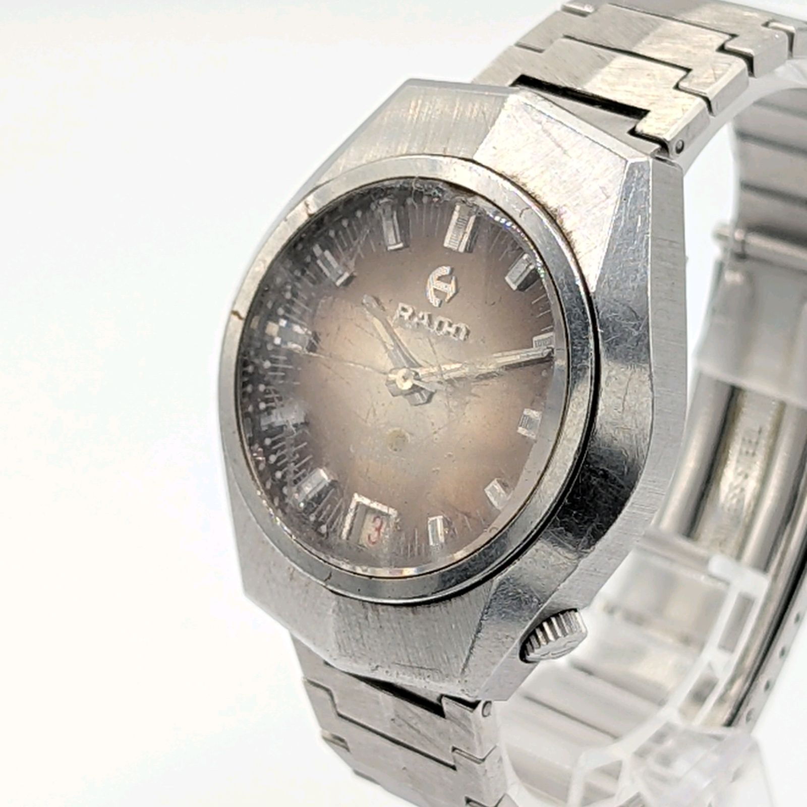 RADO SPACE FLIGHT Watch Automatic Men s Silver Round Y2K 00S Vintage Working ラドー スペースフライト 時計 自動巻き メンズ シルバー ラウンド ヴィンテージ 稼働品