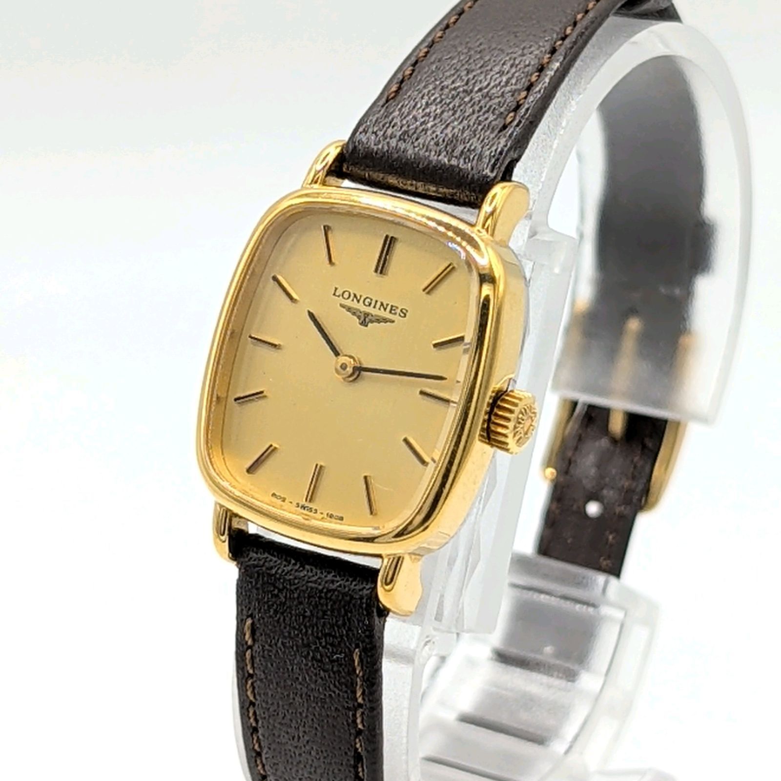 LONGINES ゴールド アナログ 手巻き時計　レディース LONGINES Watch Hand-Winding Ladies Gold Dial Square Y2K 00S
