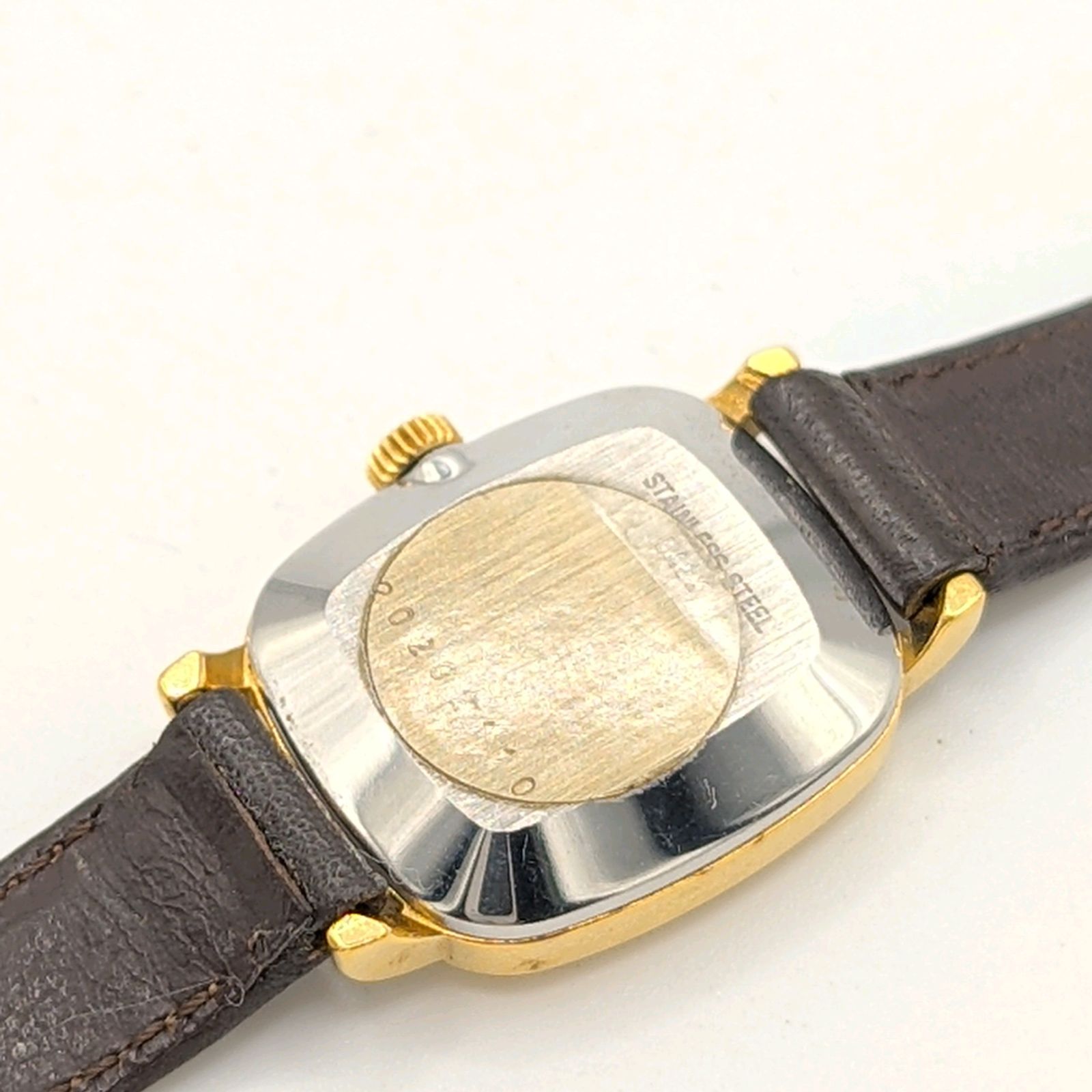 LONGINES Watch Hand-Winding Ladies Gold Dial Square Y2K 00S