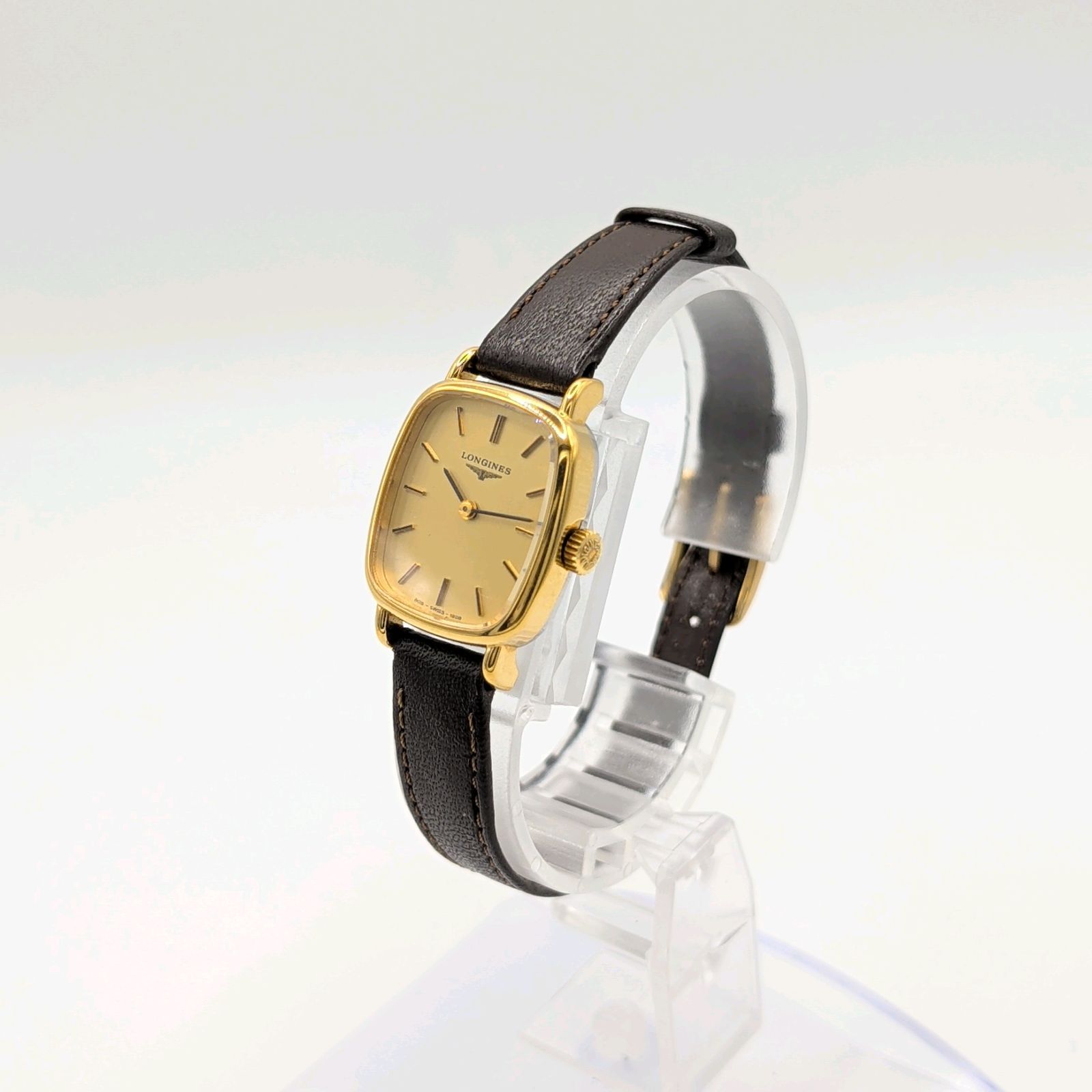 LONGINES ゴールド スクエア 手巻き時計 ゴールド レディース LONGINES Watch Hand-Winding Ladies Gold Dial Square Y2K 00S