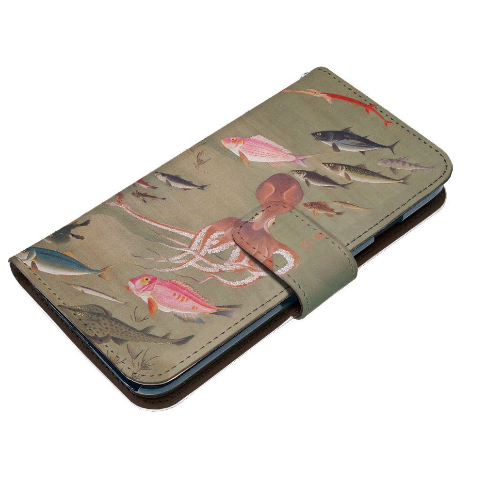 伊藤若冲 AQUOS wish4 SH-52E ケース 手帳型 スマホケース [デザイン:2