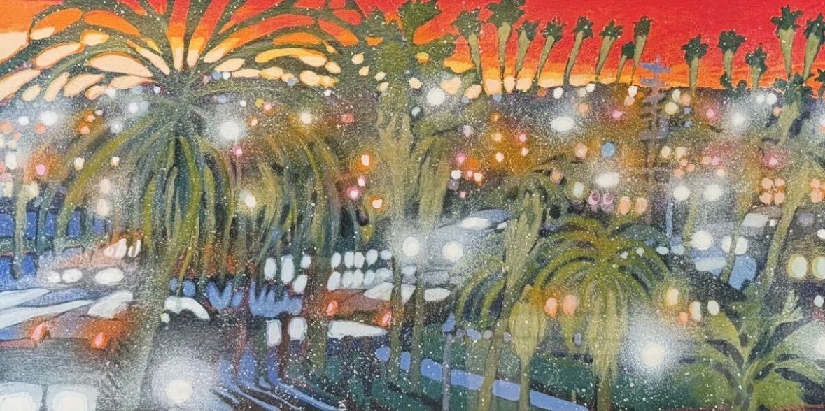 ジェームス・タルマージ「サンタモニカサンセット」 シルクスクリーン