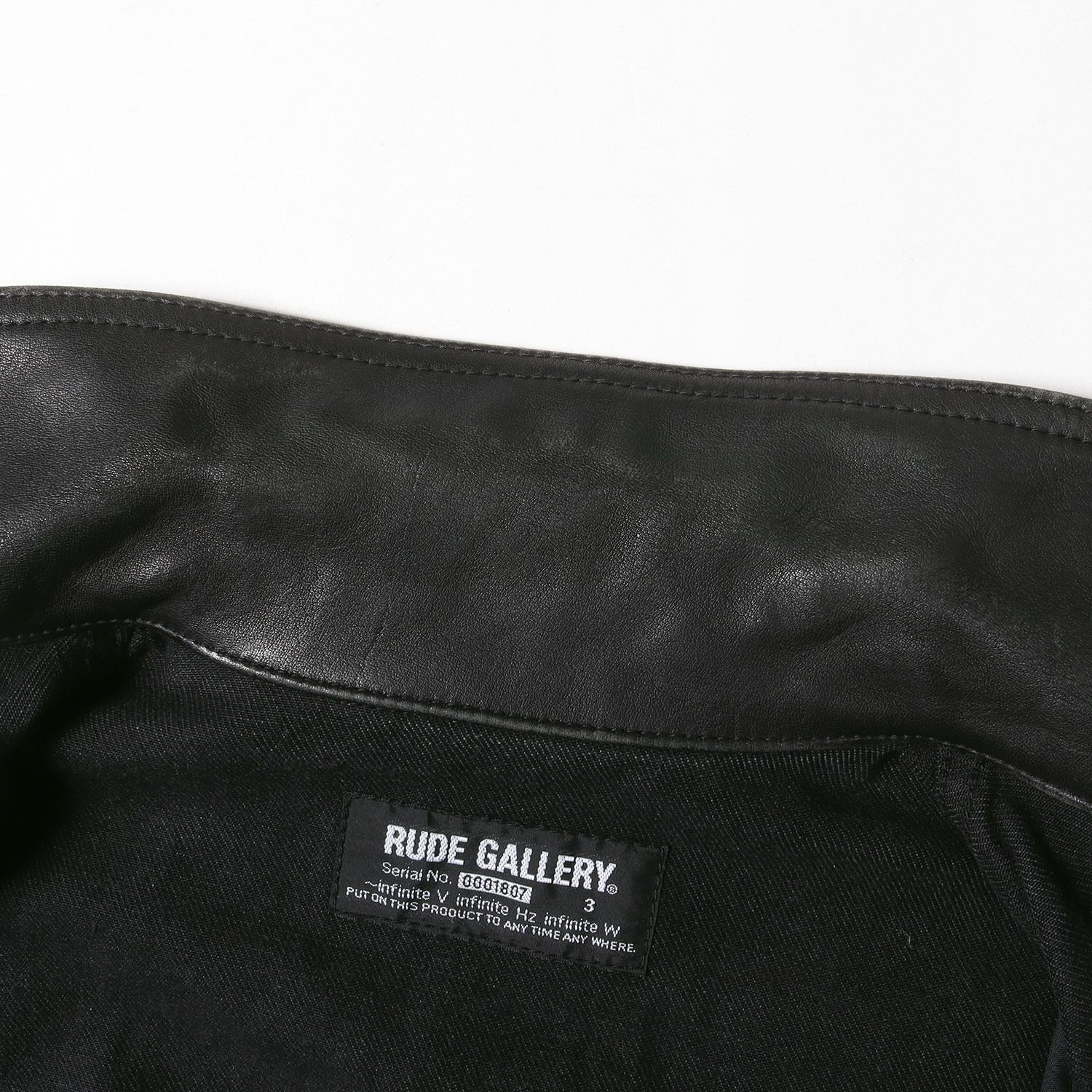 RUDE GALLERY ルードギャラリー ジャケット サイズ:3 襟ホースハイド