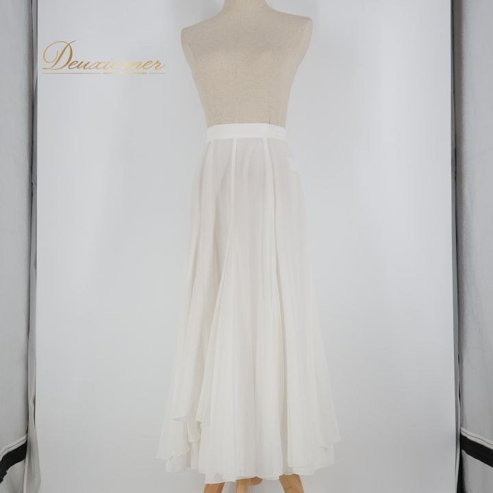 社交ダンス 衣装 スカート ホワイト系 チャコットロイヤルダンス