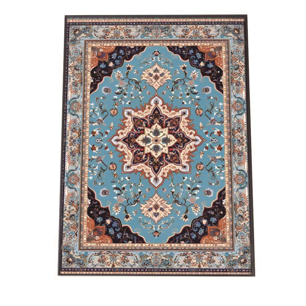 【B2サイズ（約51x73cm）】【lh-poster-2162】【フレーム付き】ペルシャ柄 Persia カーペット柄 絨毯 総柄 インテリア 渋い パターン 模様 ペイズリー モダン