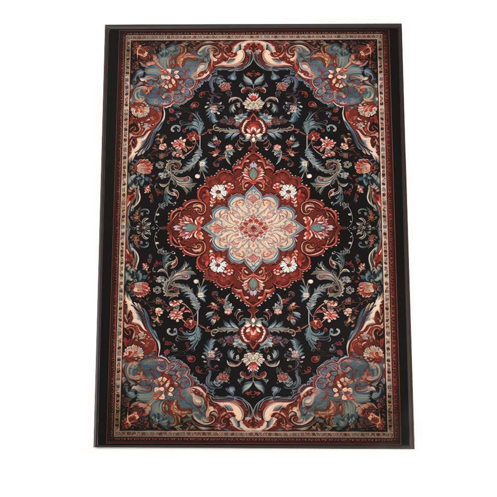 【A2サイズ（約42x59cm）】【lh-poster-2168】【フレーム付き】ペルシャ柄 Persia カーペット柄 絨毯 総柄 インテリア 渋い パターン 模様 ペイズリー モダン