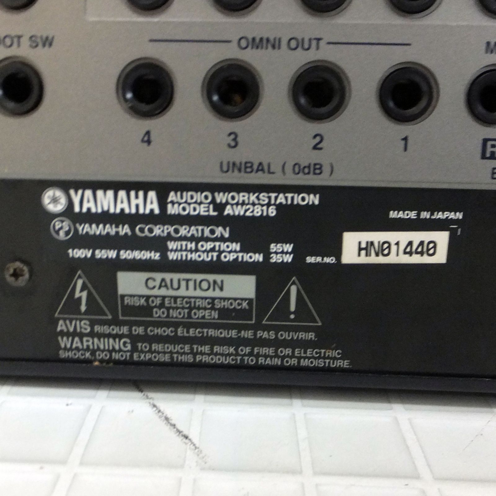 R654【希少】YAMAHA マルチトラックレコーダー AW2816 通電OK /20