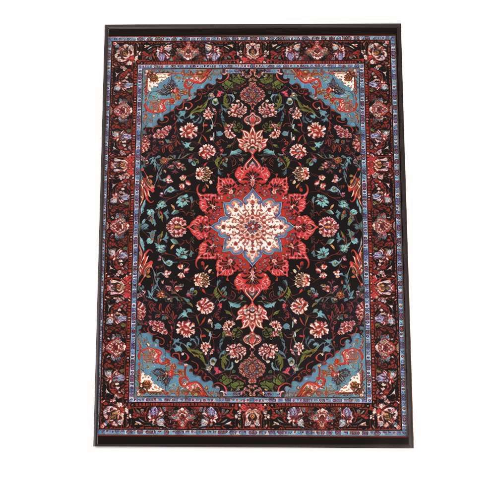 【A1サイズ（約59x84cm）】【lh-poster-2191】【フレーム付き】ペルシャ柄 Persia カーペット柄 絨毯 総柄 インテリア 渋い パターン 模様 ペイズリー モダン