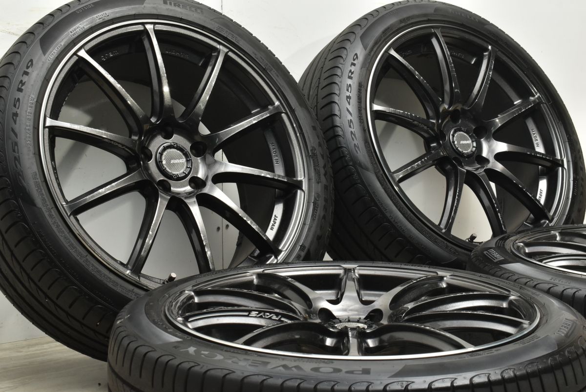 ホイール RAYS グラムライツ 57トランセンド 19 in 8 J 45 PCD 112 パワジー 225 R BMW X 1 F 60ミニクロスオーバー 57 Transcend