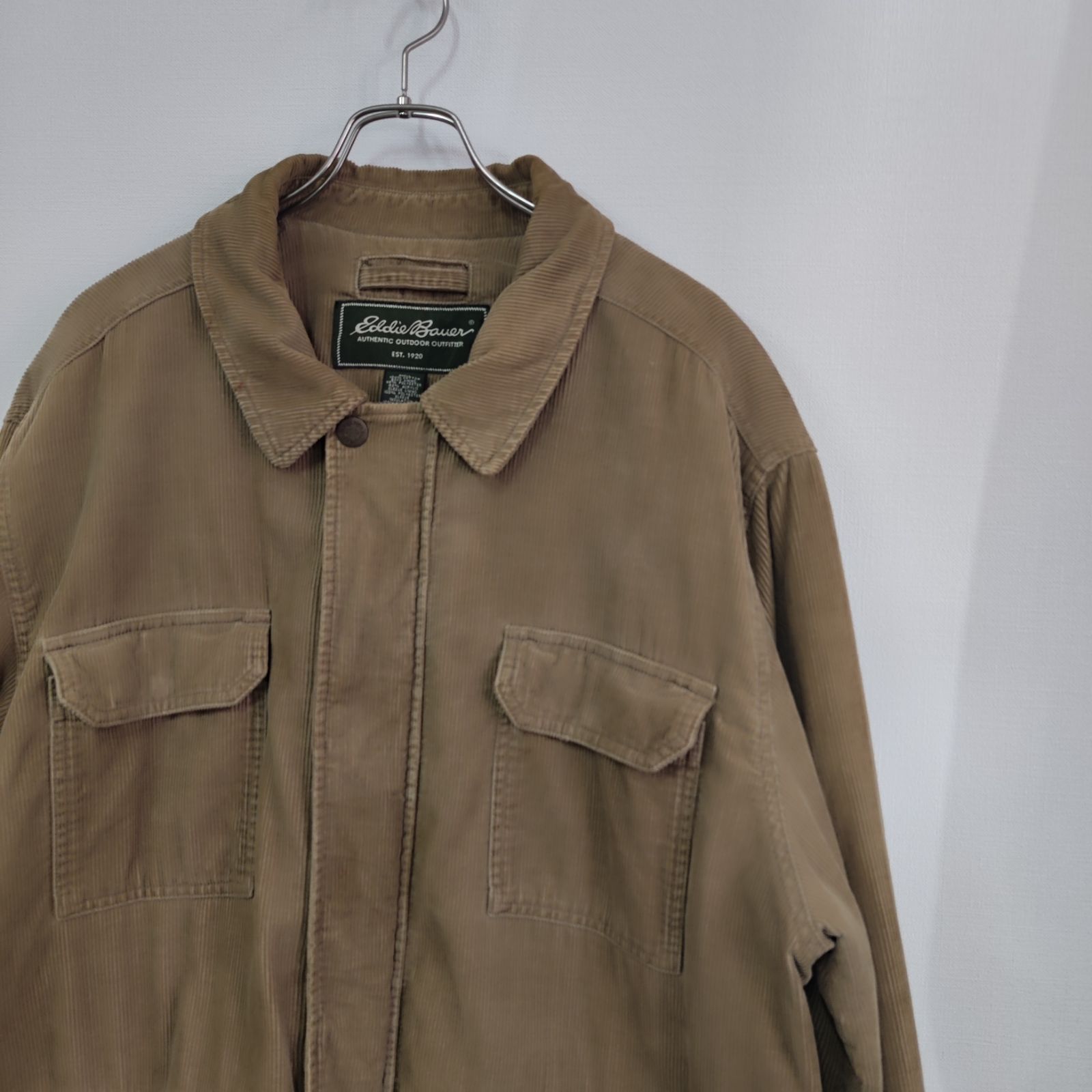 古着 エディー・バウアー コーデュロイ 裏地ボア ジャケット XLロング