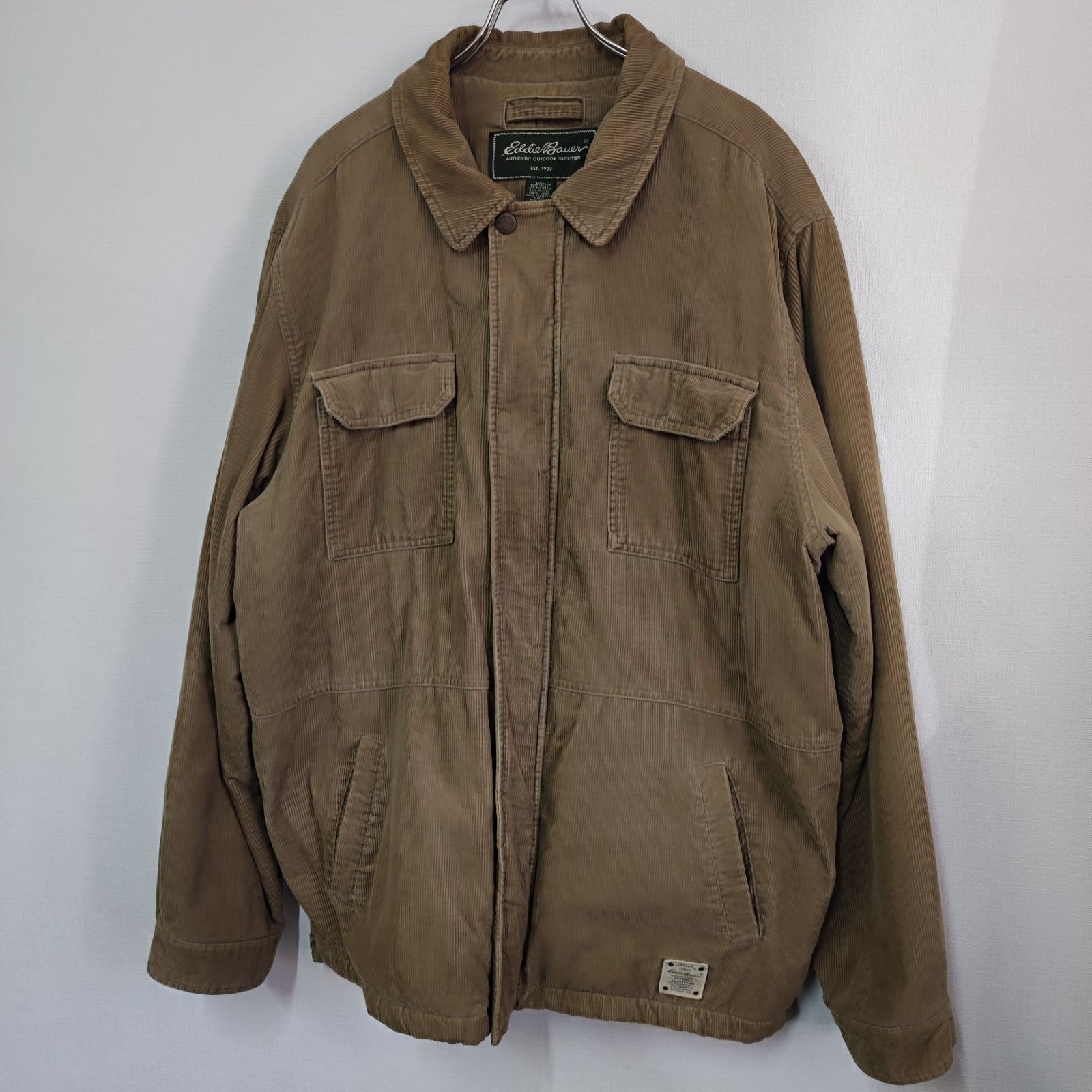 古着 エディー・バウアー コーデュロイ 裏地ボア ジャケット XLロング