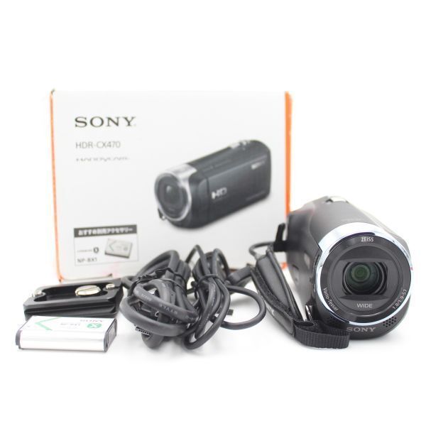 □美品□ SONY ビデオカメラ Handycam HDR-CX470 ブラックHDR-CX470 B